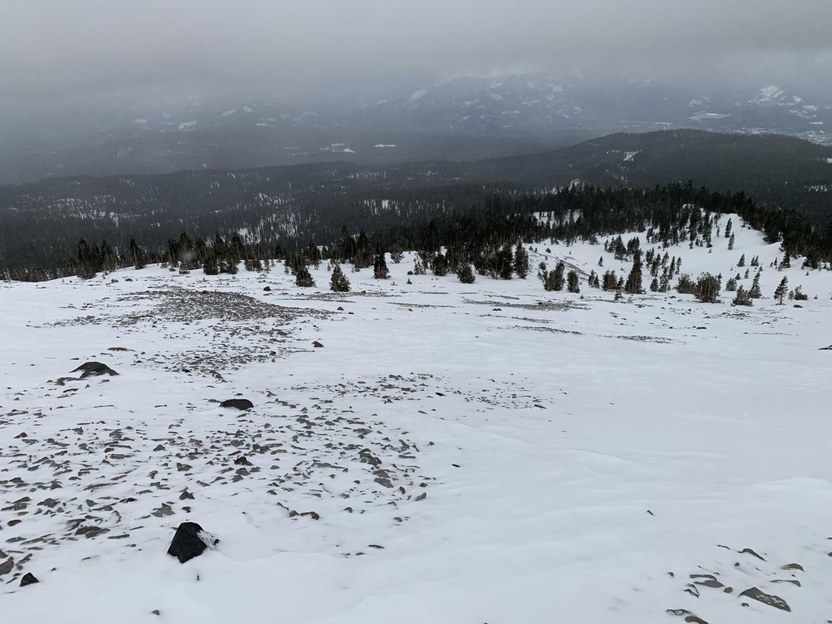 Green Butte Ridge 8,461 ft looking S-SW 