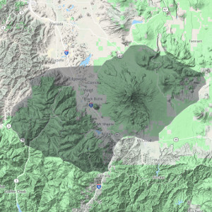 Aerial view of Mt. Shasta
