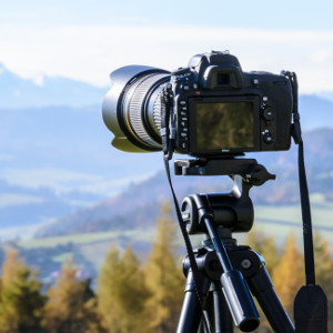 Camera pointing at vista