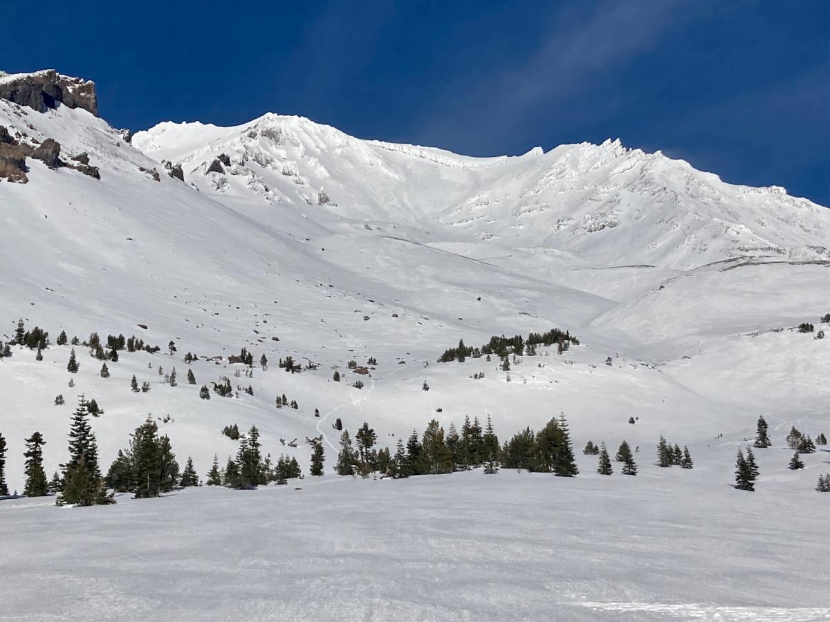 Avalanche Gulch, near treeline. Avalanche Gulch, near treeline.