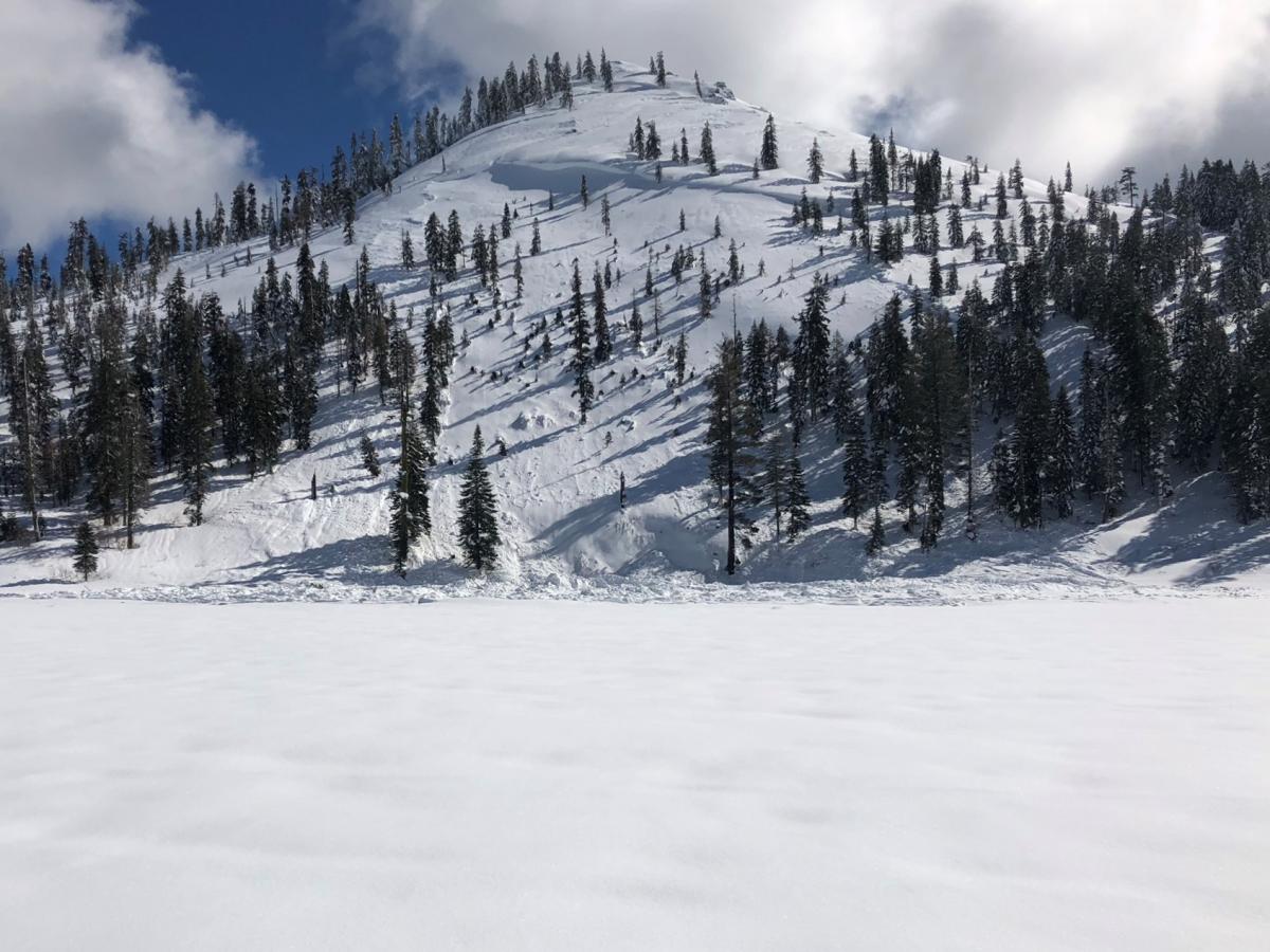 Large Avalanche on Left Peak, Castle Lake Large Avalanche on Left Peak, Castle Lake