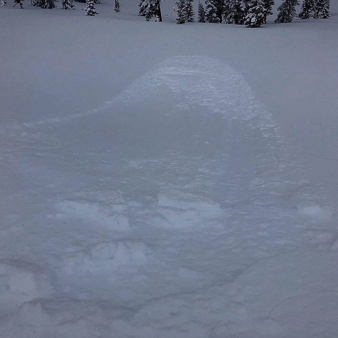 Small D0.5 wind slab avalanche intentionally triggered on test slope near treeline, west aspect 8,300 Feet 