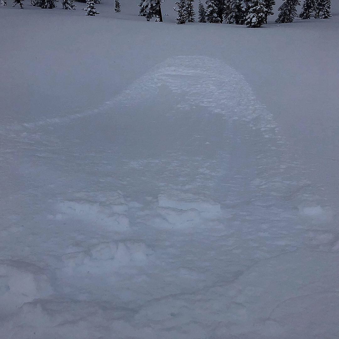 Small D0.5 wind slab avalanche intentionally triggered on test slope near treeline, west aspect 8,300 Feet Small D0.5 wind slab avalanche intentionally triggered on test slope near treeline, west aspect 8,300 Feet