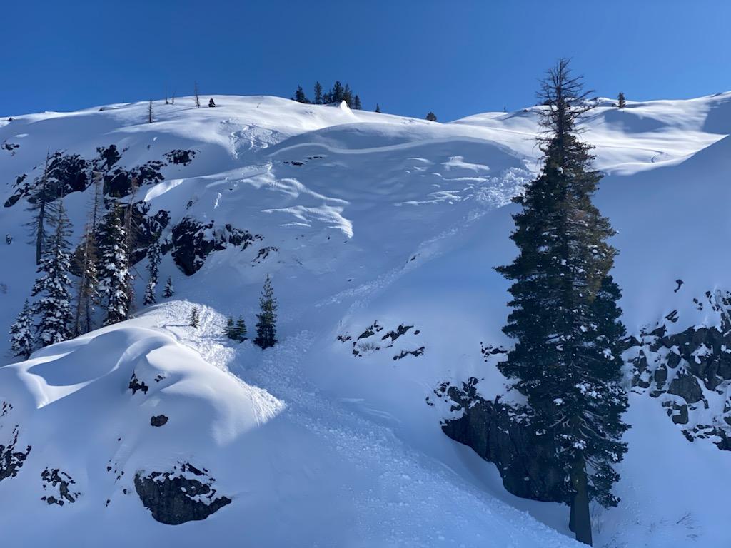 Skier triggered wind slab at Castle Lake on 3.11.21