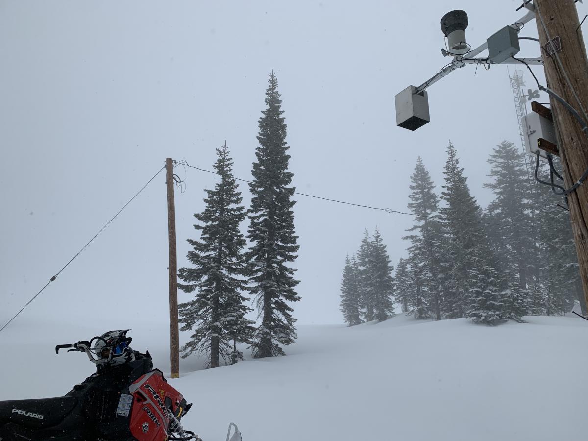 The Old Ski Bowl weather station near treeline on Mt Shasta