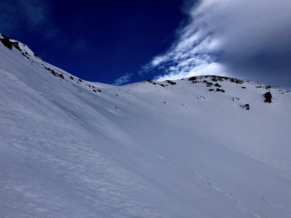 Looking up Powder Bowl from Sun Bowl, Green Butte 8,800 feet