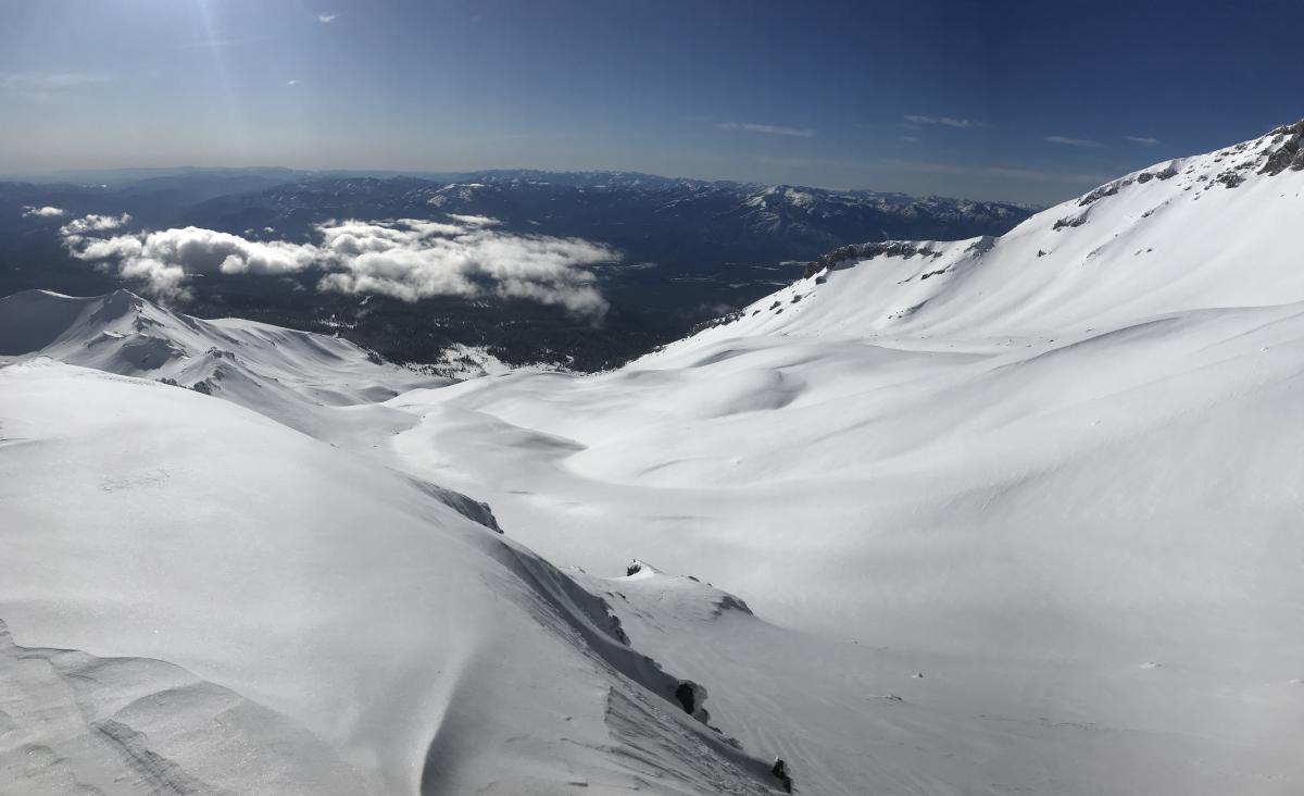 Lower Avalanche Gulch viewed from 9,500 feet on Green Butte Ridge