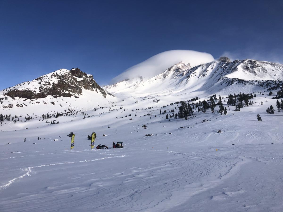 The Old Ski Bowl from upper parking lot. Strong northwesterly winds in the morning then calm to light winds in the afternoon. The Old Ski Bowl from upper parking lot. Strong northwesterly winds in the morning then calm to light winds in the afternoon.