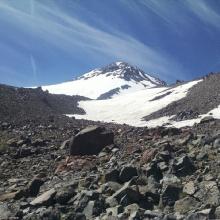 Northgate high camp as well as the Hotlum/Bolam Ridge route in view