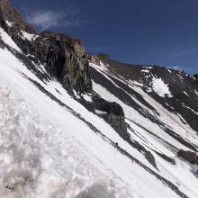 Upper Casaval Ridge looking towards Thumb Rock