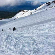 debris in climber's gully