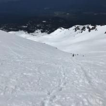 Looking down Avalanche Gulch from The Heart area