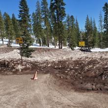 Snowmobile access at Bunny Flat