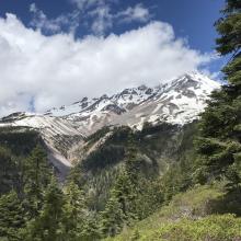 Clear Creek route viewed from the trail. 