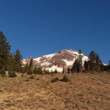 View of route before dropping into the springs