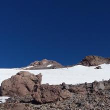 Snowfield starting at 10,500 feet