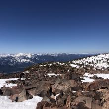 Looking west from Hidden Valley (note: typical camp is in those rocks)