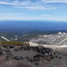 Higher bivy sights can be found from 9,600'-10,000'. These are dry camps. Nearby snow fields can be used to melt snow for water. 