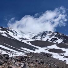 Clouds swirled around the upper reaches of Shasta for most of the day. 