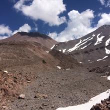 Mid-July, 2015, Shastina, Cascade Gulch and West Face from Hidden Valley