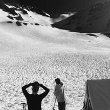 Checking the scene from Lake Helen this past week
