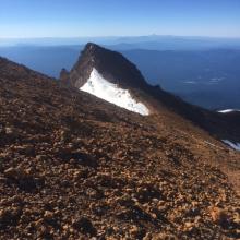 Above Redbanks, looking southeast toward the Thumb and the top of the Konwakiton Glacier 7.23.16