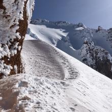 Nearing the top of the ridge 