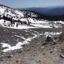 Snow is almost completely melted out below Spring Hill. 