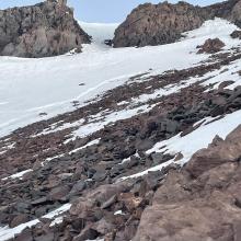 Couloir at top of Hourglass 