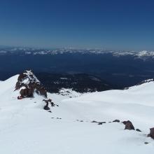 Looking back down the ridge 