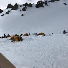 snow camping at Helen Lake