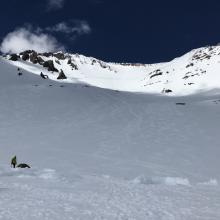 Looking up Avalanche Gulch from Helen