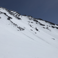 Wet slide off Green Butte Ridge