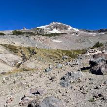 Clear Creek basin with the spring in the foreground. 