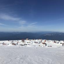 120 climbers camped at Helen Lake