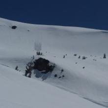 Skier triggered loose-wet Avalanche NW Green Butte ridge ~ 9,000 feet  