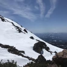 Rounding the bend into Hidden Valley and West Face basin