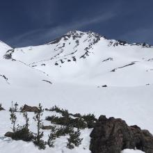 Looking up the West Face from Hidden Valley