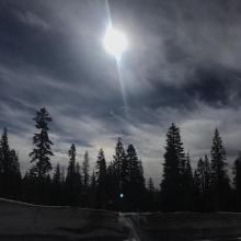 Cirrus clouds building from the west 