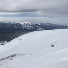 blowing snow from a northwest wind 