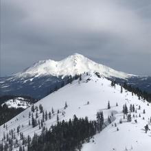 Left peak with Mount Shasta in the background 