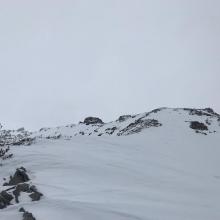 Looking up Sargents Ridge