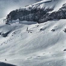 Same easterly aspect of Green Butte that avalanched during this past week