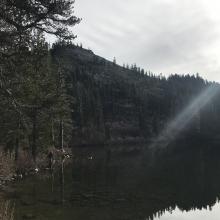 Castle Lake, high and dry, Left Peak