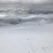 Surface conditions, Old Ski Bowl, upper elevations