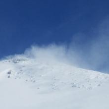 N-NE Winds Transporting Snow Down Ridgelines