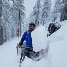 Shovel tilt tests show instability in new storm snow