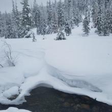 Snow drifting up to 24 inches in places