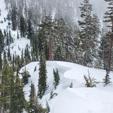 Some overhanging cornices beginning to form