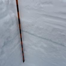 Multiple crusts in upper 100 cm of snowpack